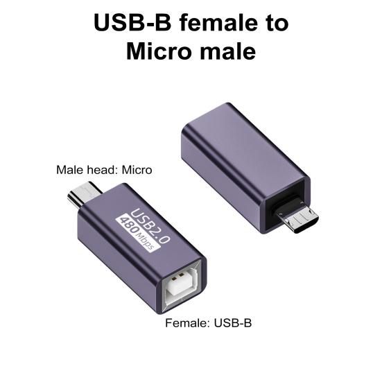 Type-C/Micro/Mini USB2.0 Male Female Adapter Phone To USB-B Computer Electronic Piano Drum Printer