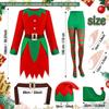 Green & Red Costumes Sets Adults Christmas Dress Fancy Dress Classical Unisex Elf Festive Christmas Fancy Dress Costumes