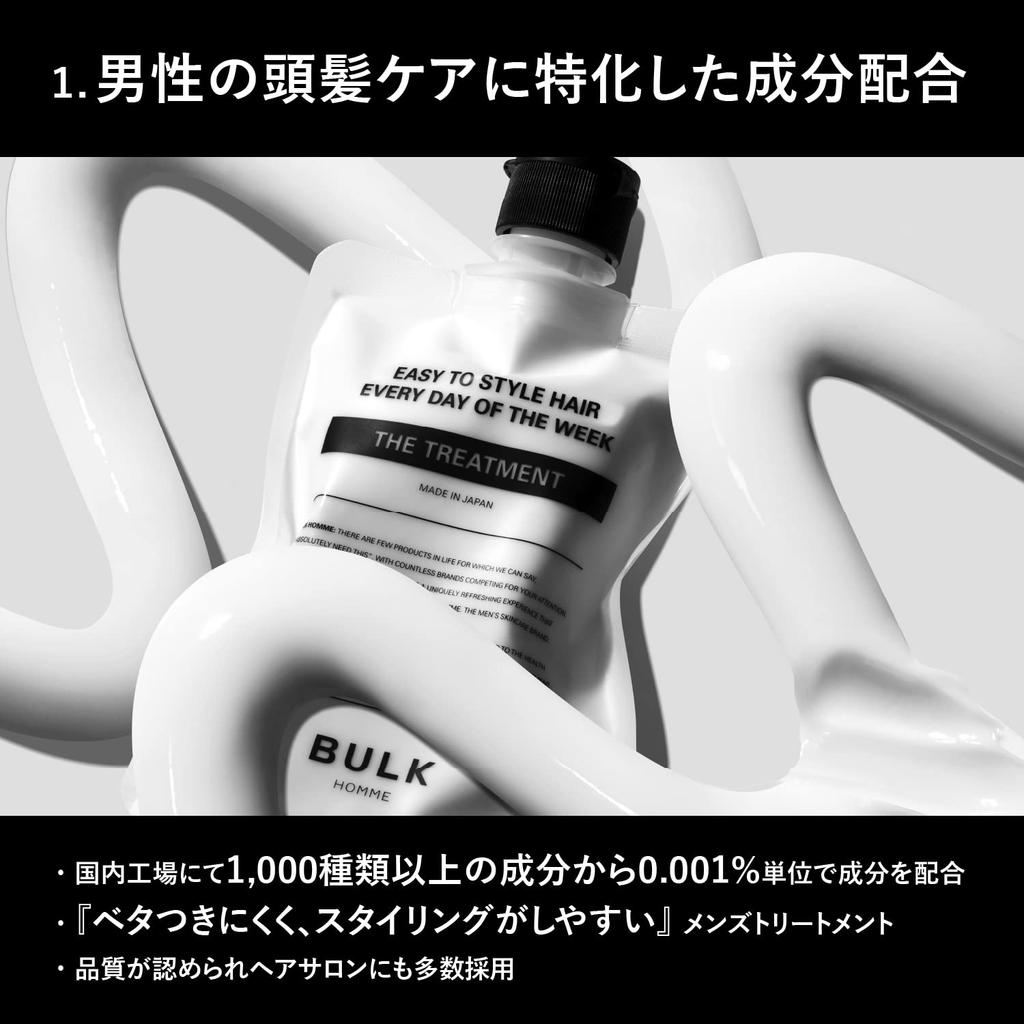 Bulk Homme Treatment Treatment 180 г 1 образец продукта Bulk Homme для мужчин +