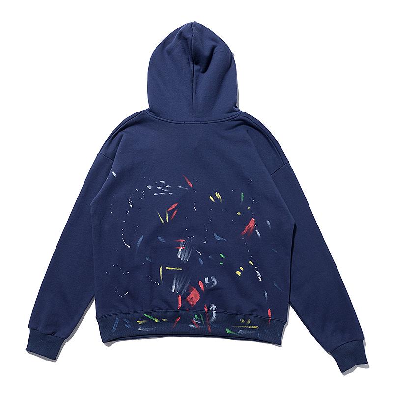 GALLERY DEPT Ink Splatter Graffiti Unisex Cotton Hoodie Set - Autumn Loose Fit