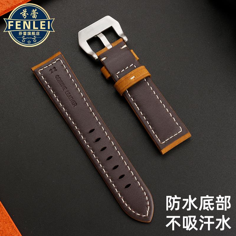 Для Casio Swordfish EFV-540 303 EFB-670 MDV-106 MDV-107 Винтажный кожаный ремешок для часов 22 мм MTP1303/1374/1375/VD01 Мужской кожаный ремешок 22 мм