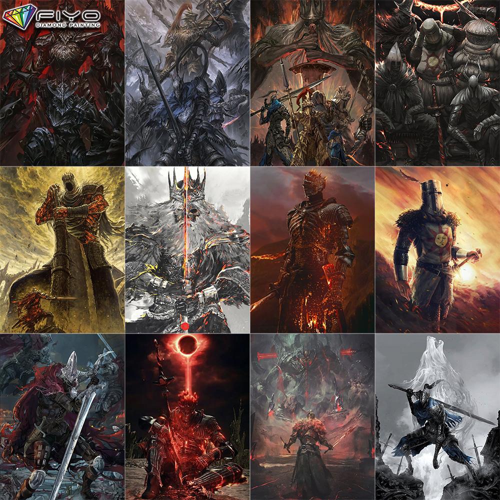 DIY 5D Diamond Painting Game Dark Souls Cross Stitch Kit Full Drill Embroidery Mosaic Art Picture of Rhinestones Gift
