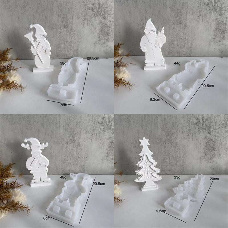 Рождественский лось, украшение, силиконовая форма, сделай сам, рождественская елка, снеговик, Санта-Клаус, гипс, смола, поделки, инструменты для домашнего декора
