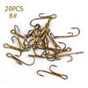 Ultra Sharp 20pcs Double Hook Fishing Crank Pike Fish Gadgets High Carbon Steel