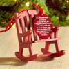 Christmas In Heaven Wooden Chair Pendant Memorial Red Chair Decoration