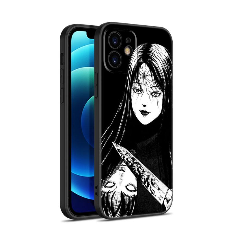 Чехол для телефона с японской мангой ужасов для Apple iPhone 12 13 Mini 11 14 15 Pro Max 7 8 Plus X XR XS SE 2020 2022 черный силиконовый чехол