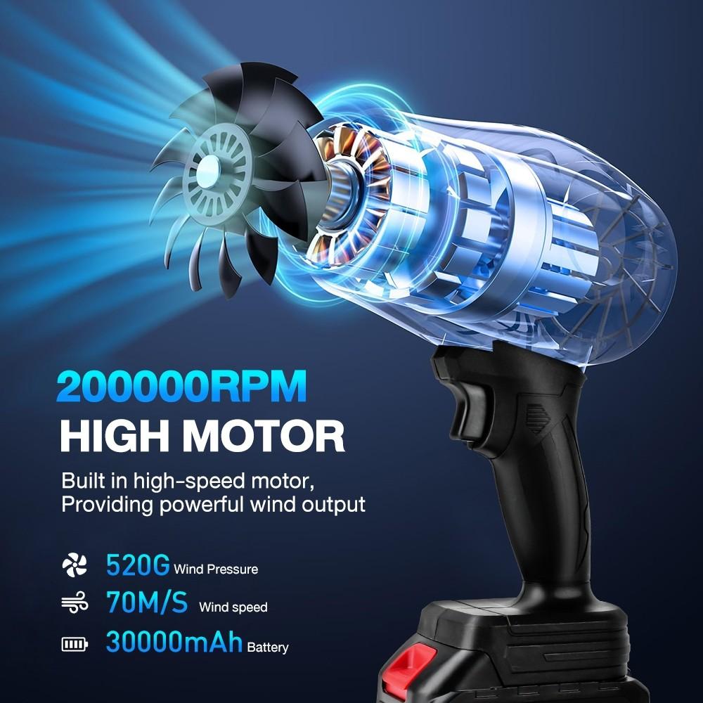 200000RPM Portable Electric Blower 10000W High Power Violent Turbo Fan Garden Outdoor Dust Water Leaf Blower