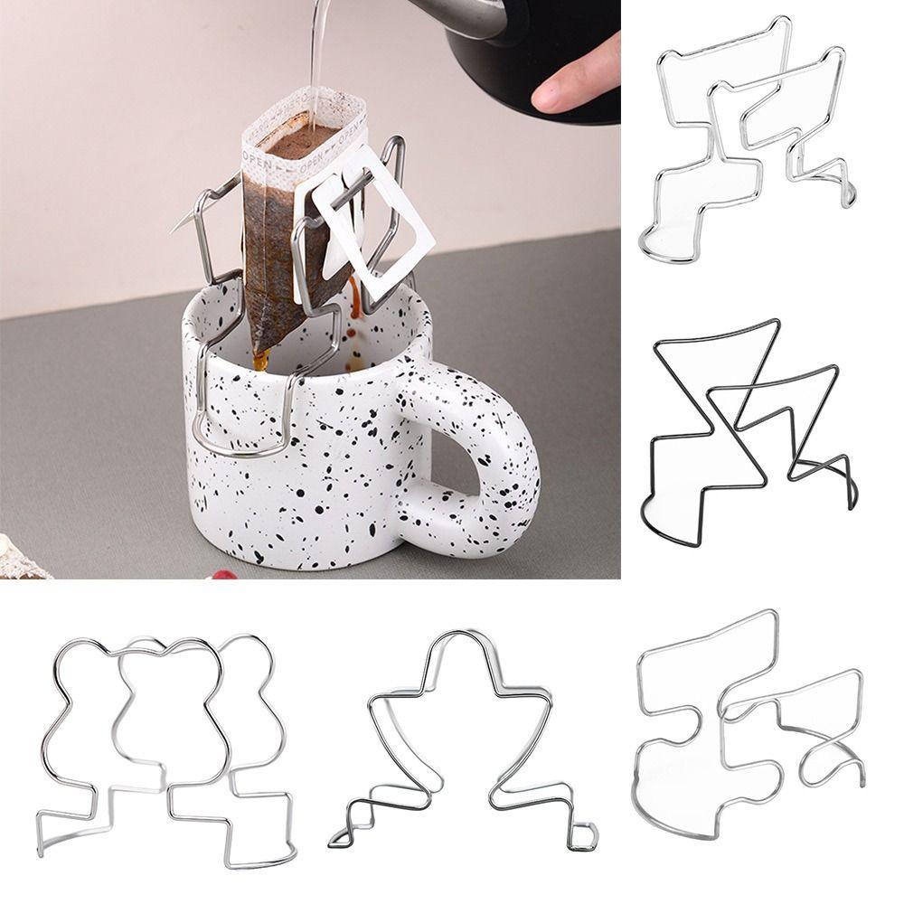 Accessories Reusable Coffee Dripper Holder 304 Stainless Steel Universal Coffee Filter Paper Holder Coffee Filter Shelf