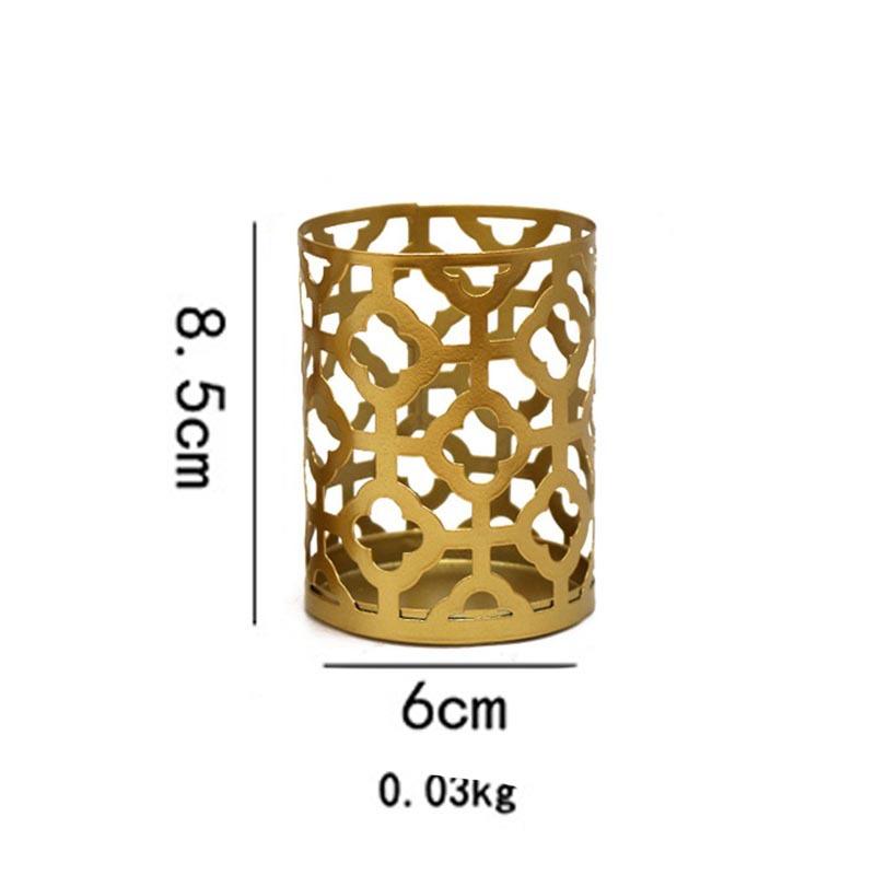 Подсвечник из кованого железа в скандинавском стиле с золотым геометрическим узором, креативная ароматерапевтическая свеча, украшение для дома, украшения, художественное ремесло