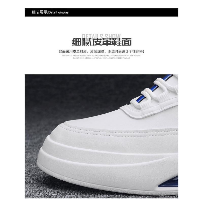 Fashion Platform Men's Casual Sneakers White High Quality Men Sports Shoes Pu Leather Shoes for Man  Air Cushion Board Tennis Shoes