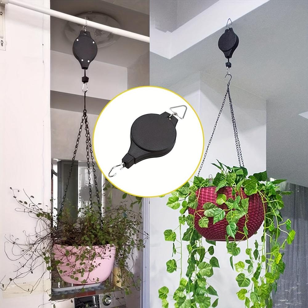 Садовые корзины Горшки Подвесной крючок Регулируемый подъемный шкив для растений Набор выдвижных шкивов Выдвижная вешалка для растений Крючок для подвешивания цветов