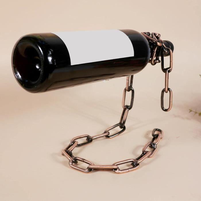 Подставка для бутылок на цепочке, Волшебная подставка для бутылок на плавающей цепочке, Подставка для бутылок на плавающей железной цепочке,[x1124]