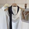 Women Narrow Long Scarf 190X4.5Cm Polka Dot Tie Bag Ribbon Headband Choker Streamer Lady Accessories