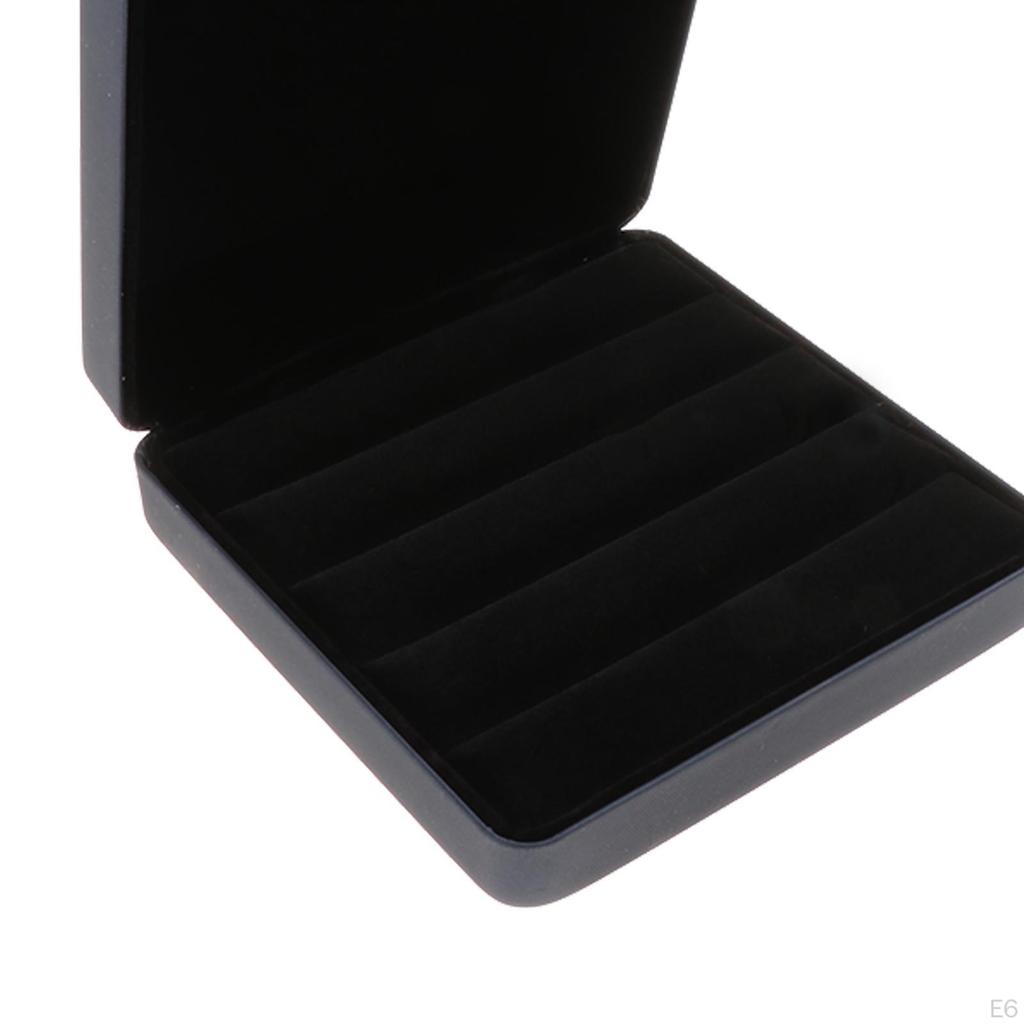 - Органайзер для демонстрации, шкатулка для украшений на ходу, 4-рядные прорези для колец для женщин, сувенирная коробка,