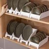 1pcs Kitchen Dish Plate Drain Rack Plastic Dinnerware Storage Organizer Tableware Drying Storage Tray Holder Drainer Holder