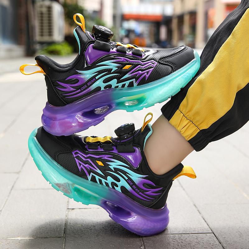 TUINANLE Детская спортивная обувь, кроссовки с узором дракона для мальчиков, повседневная баскетбольная обувь на платформе для подростков