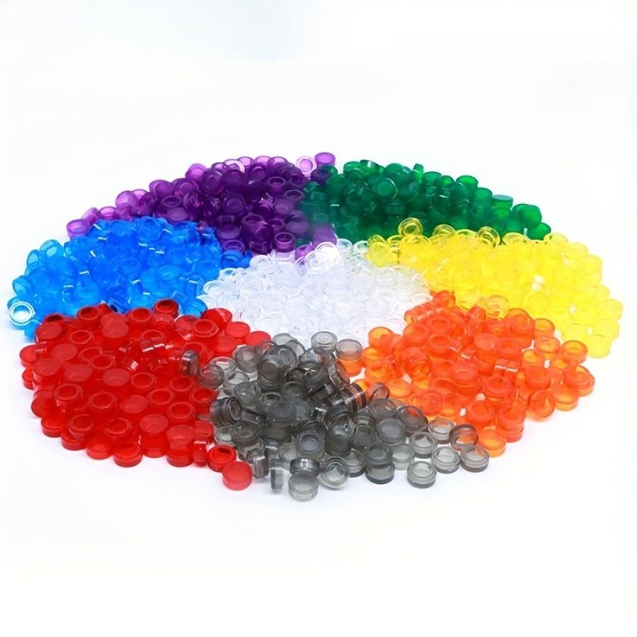 200 шт прозрачная цветная плоская плитка 1x1 точки круглые кирпичи 35381 98138 MOC DIY строительные блоки детали для мозаичного портрета художественный дизайн детские игрушки