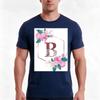 Alphabet B Letter B Illustration Design Tshirt Summer Casual Cotton Tee Oversized Streetwear Tops Vintage Graphic Print