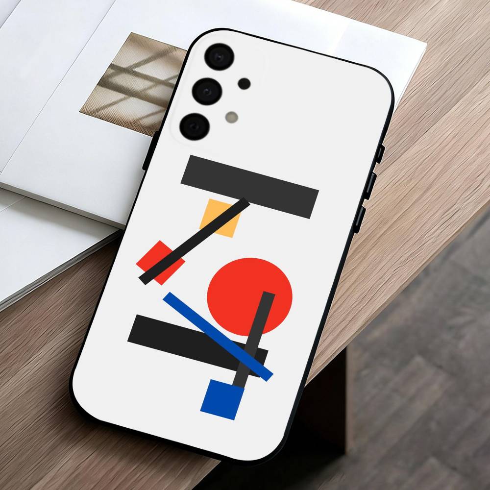 M-Мондриан-B-Баухаус A-Абстрактные Формы Чехол для Телефона Для Samsung Galaxy A73,A72,A71,A70,A53,A52,A51,Другие Мягкий Черный Чехол