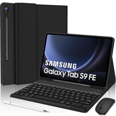 Чехол-клавиатура для Samsung Galaxy Tab S9 FE (10,9 дюймов) Защита с Bluetooth-клавиатурой + Беспроводной мышью + Стилусом