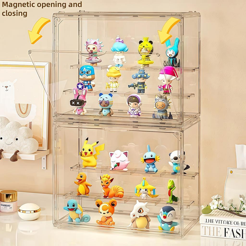GENGSHENG 3Pcs Acrylic Display Cabinet, Blind Box Display Stand, for Collectible Figures and Clear Display Blind Box Toysys, New