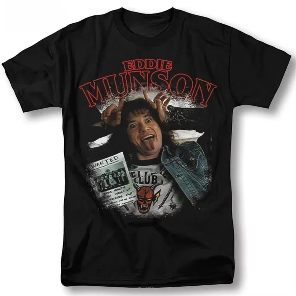 Eddie Munson Vintage 90s Rock Band Graphic Casual TShirt Luxury Brand for Men and Women