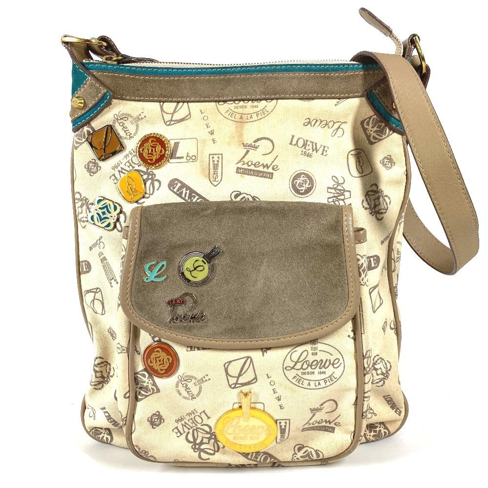 LOEWE 160th anniversary logo Crossbody Pochette, all-over pattern Shoulder Bag