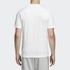 Adidas ESSENTIALS T Shirts Men's White Crew Neck Moderate Straight Fit DQ3056