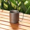 Captain Stag Outdoor Double Folding Hollow Made in Cup/Mug/Tumbler, Mug, 220ml, Handle, Construction, Lightweight, Titanium, Japan, Tsubame-Sanjo,