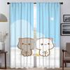 Персиковый моти кот затемняющие шторы для комнаты 2 панели шторы для спальни украшение на Хэллоуин перегородка домашний интерьер шторы
