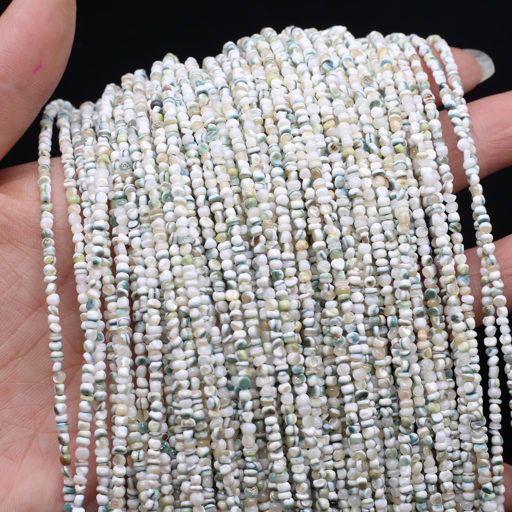 1 нить, Натуральные бусины из перламутра, 2-3 мм, Богемные свободные бусины-разделители для изготовления украшений, DIY ожерелья, браслеты, ножные браслеты, аксессуары для рукоделия 38 см