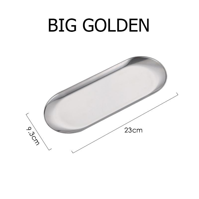 1 шт., Золотая обеденная тарелка из нержавеющей стали, десертная тарелка, поднос для фруктов и торта с гайками, кухонная тарелка для закусок, кухонная тарелка для стейка в западном стиле, блюдо MYY