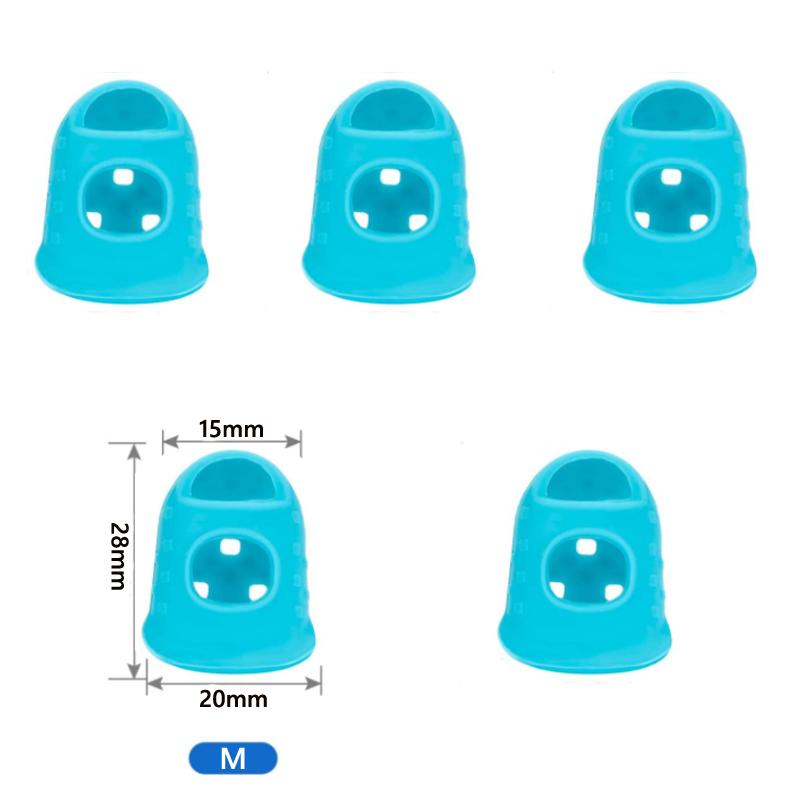 5/10PCS Silicone Finger Sleeve Playing Piano Thimble Hollow Breathable Anti-slip Needle DIY Crafts Sewing Accessories