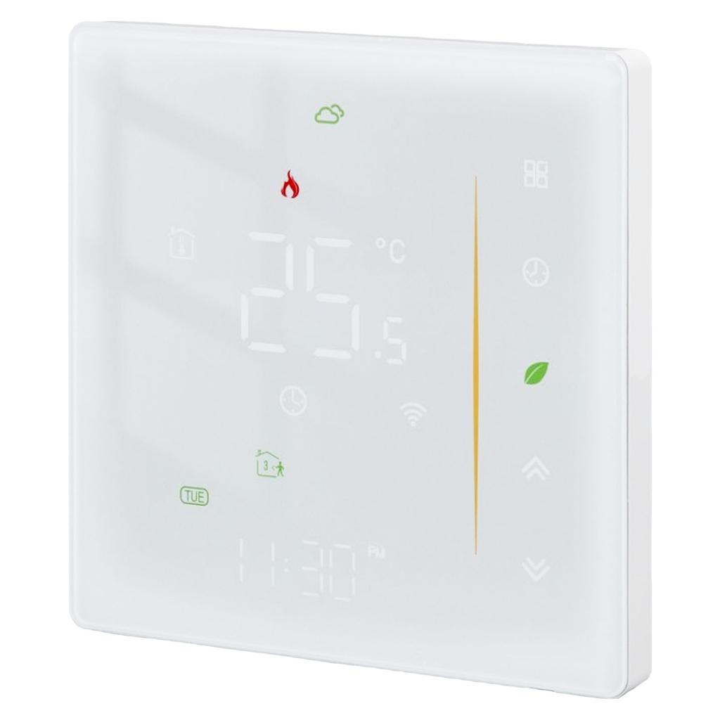 Smart Temperature Controller IP20 Protection PC ABS White Programmable Boiler Floor Heating