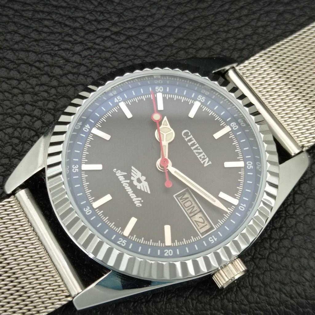 ВИНТАЖНЫЕ АВТОМАТИЧЕСКИЕ ЧАСЫ CITIZEN 8200 ВОССТАНОВЛЕННЫЕ ЯПОНИЯ МУЖСКИЕ ЧЕРНЫЙ ЦИФЕРБЛАТ a446798-1