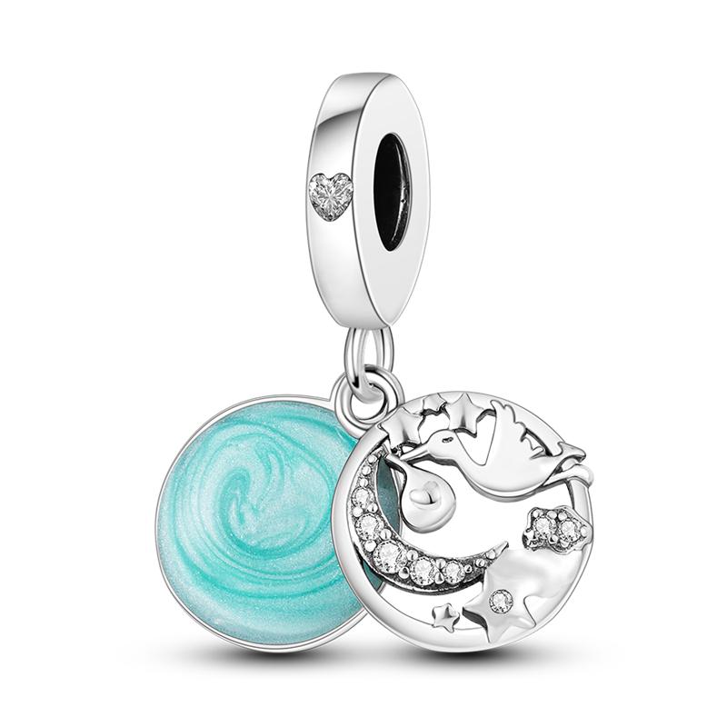 Мода 925 Серебряные Подвесные Бусины Животных Акулы Подходит Оригинальный Браслет DIY Для Ожерелья Кулона Изготовление Для Женщин