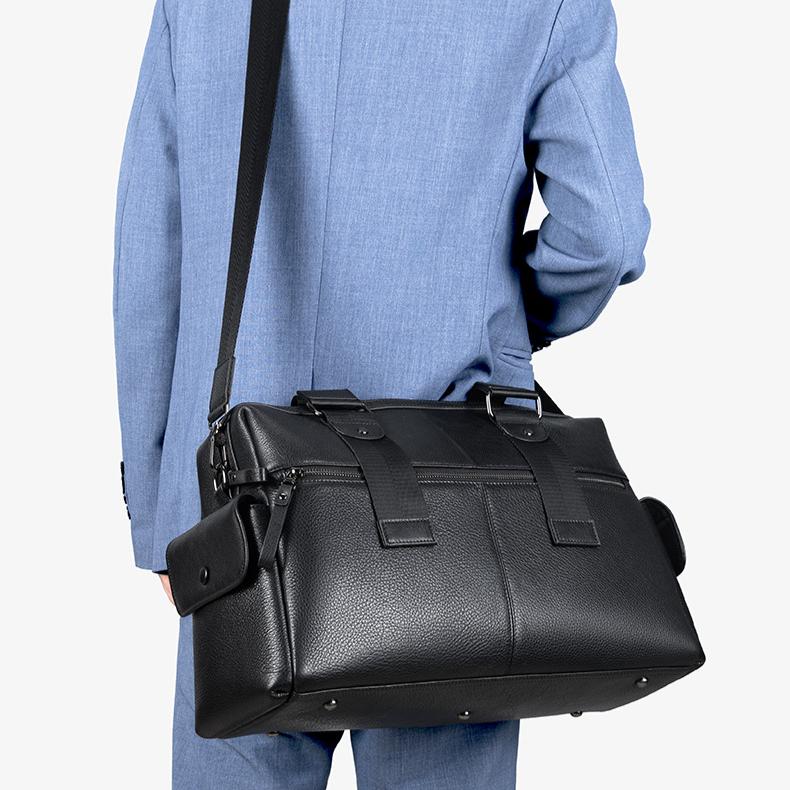 Мужская кожаная сумка большой вместимости для отдыха и путешествий, сумка из коровьей кожи для компьютера на короткие расстояния