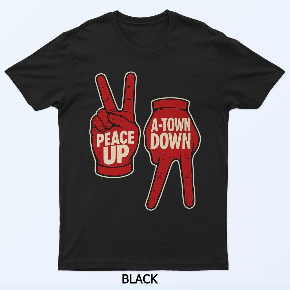Футболка Peace Up A-town Down Для Мужчин Женщин Детей Футболка