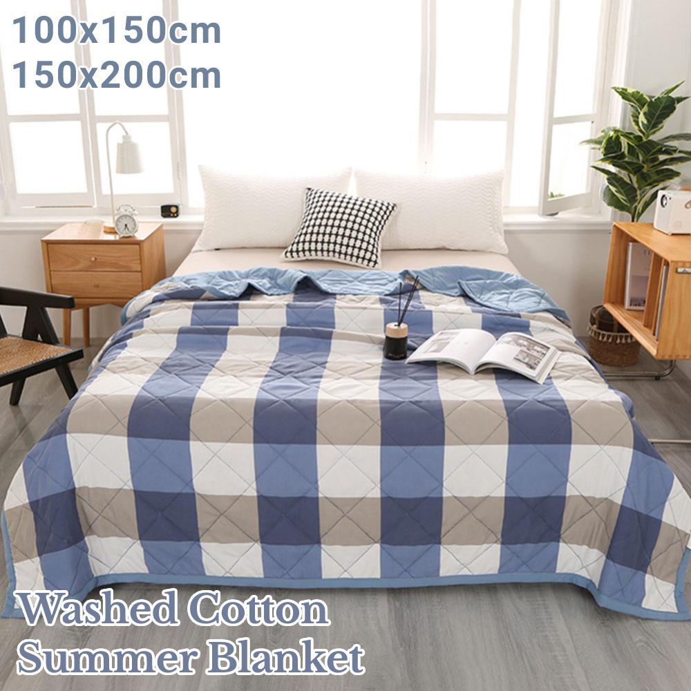 Летнее одеяло из стираного хлопка для кровати, дивана, одеяло для кондиционера, дышащее, мягкое, стеганое одеяло для кондиционера, легкое, охлаждающее одеяло