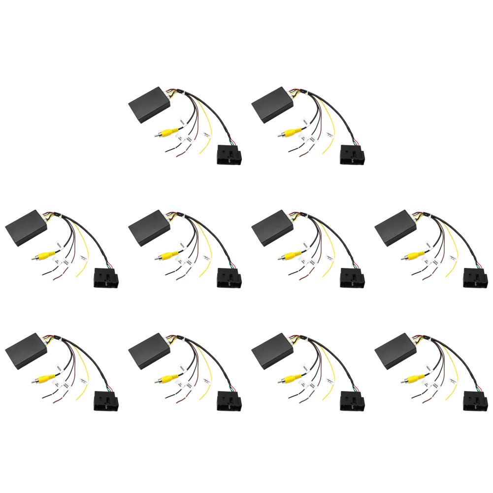 10-1PCS 12V Car Rear View Camera RGB To RCA AV CVBS Signal Converter Decoder Box Adapter for Volkswagen RCD510 RNS510 RNS315 OEM