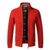 Autumn Winter New Men's Jacket Slim Fit Stand Collar Zipper Jacket Men Solid Cotton Thick Warm Sweater