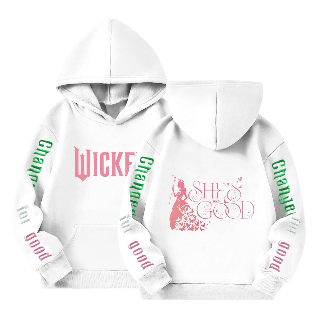 Детский пуловер с длинным рукавом, свободного кроя, с принтом букв, капюшоном на шнурке