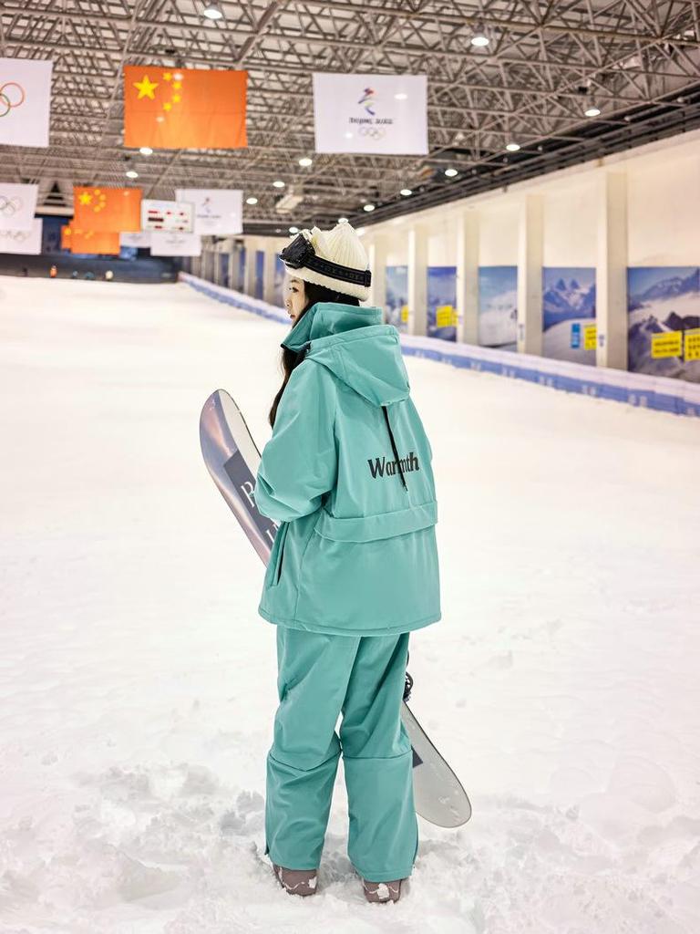 Унисекс Толстый Лыжный Костюм с Капюшоном - Модная Зимняя Спортивная Одежда для Пар