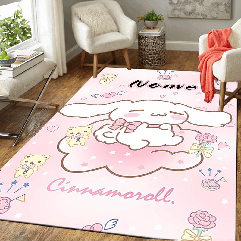 Custom 1Pc Hello Kitty Floral Background Rug Office Carpet Indoor Outdoor Entrance Doormat Nonslip Soft And Comfortable Living Room D2915315