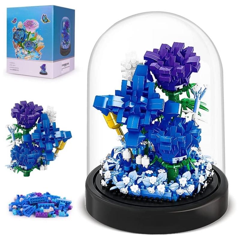 Набор для сборки букета роз, DIY цветы, игрушки, наборы деревьев бонсай с крышкой, ботаническая коллекция, строительные блоки, кирпичи