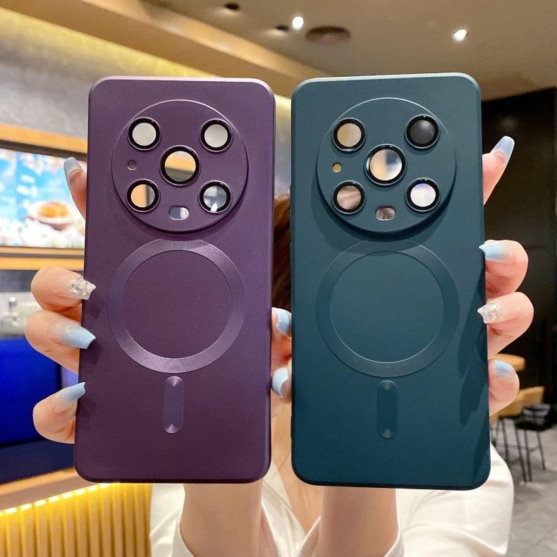 Применимо к чехлу для мобильного телефона Huawei mate60 Магнитная защелка Huawei pura70/P60 Жидкий металл magic4pro Мягкий чехол