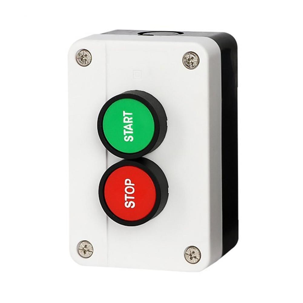 Start Stop Button Box IP65 Rated Waterproof ABS Housing Dual Switch 10A 400V for Industrial Automation Equipment