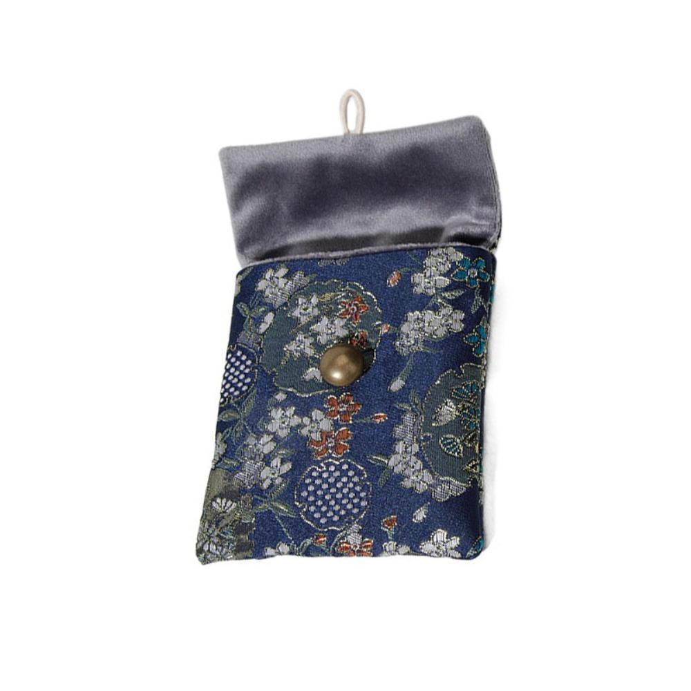 Embroidered Flowers Jewelry Packing Bag Rings Necklace Jewelry Holder Earrings Storage Case Travel