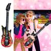 35-дюймовая игрушка-аэрогитара Rock Flame для тематических вечеринок в стиле 80-х и 90-х, детские костюмные аксессуары, легкий надувной инструмент для сценического декора