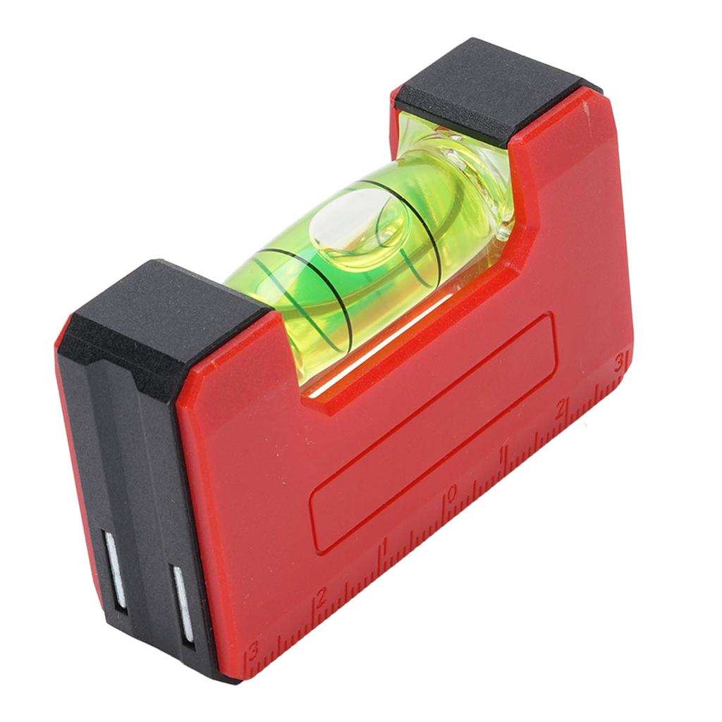 Магнитный уровень Пластиковый большой уровень с пузырьком Измерительный инструмент Шкала 6 см Точность 0,5 мм